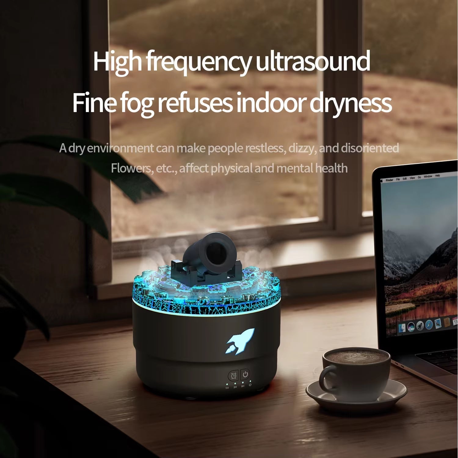 Creative Fort Aromatherapy Machine, Essential Oil Diffuser Home Lava Crack Humidifier Creative Fort Aromatherapy Machine.